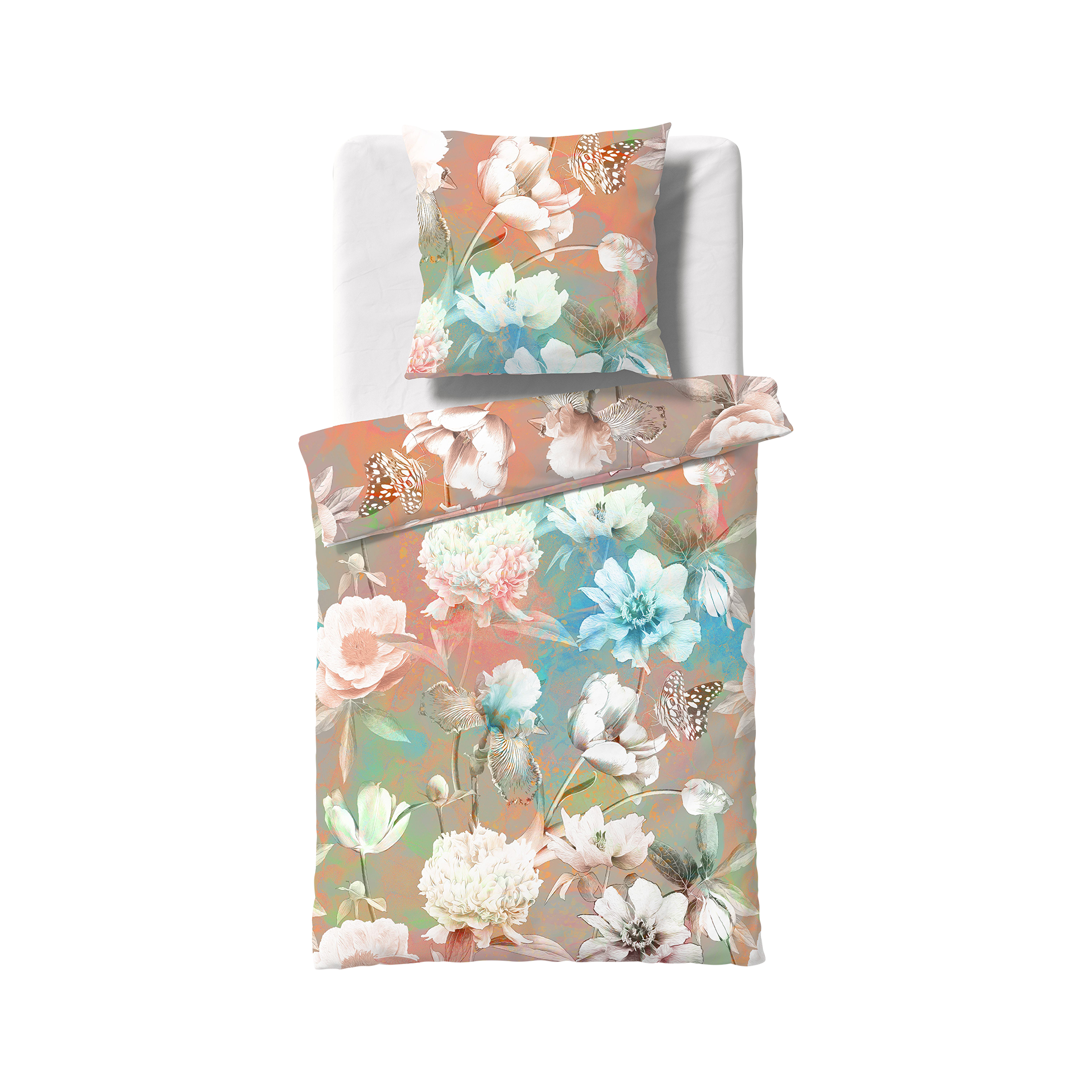 Satin Bettwäsche Bed Art S Multicolor 135x200cm