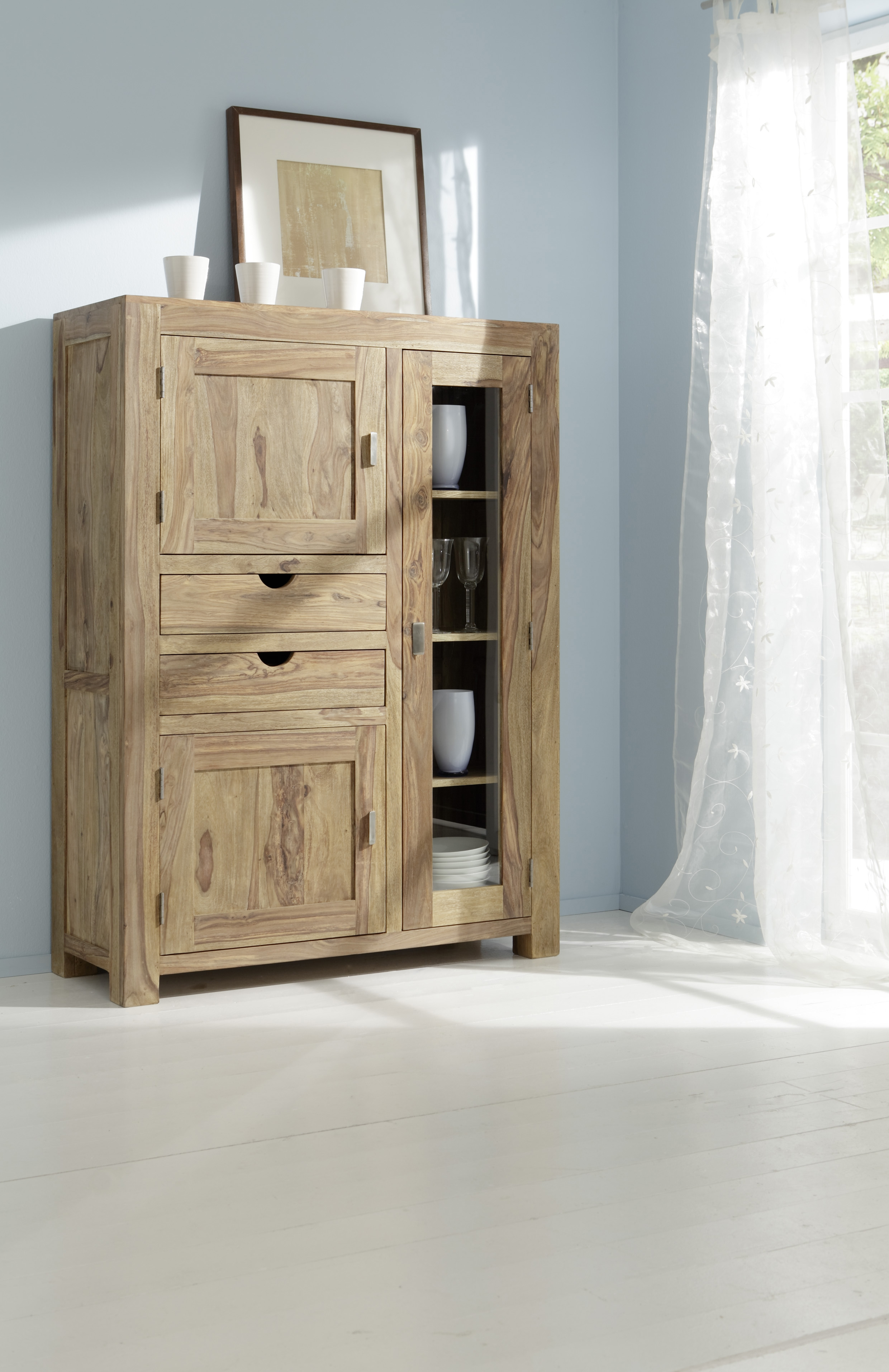 Highboard Wasim Sheesham Natur 43*110*150 Highboard Wasim Sheesham Natur 43*110*150