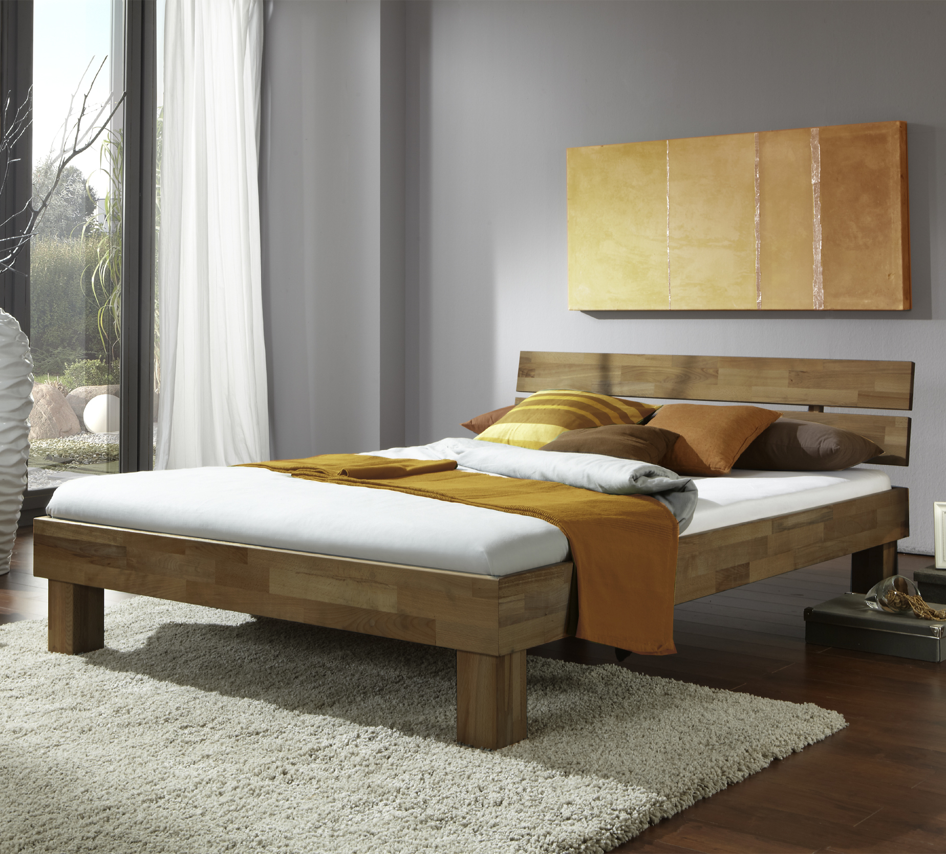 Bett Erasmo Wildeiche massiv 180x200 cm Bett Erasmo Wildeiche massiv 180x200 cm