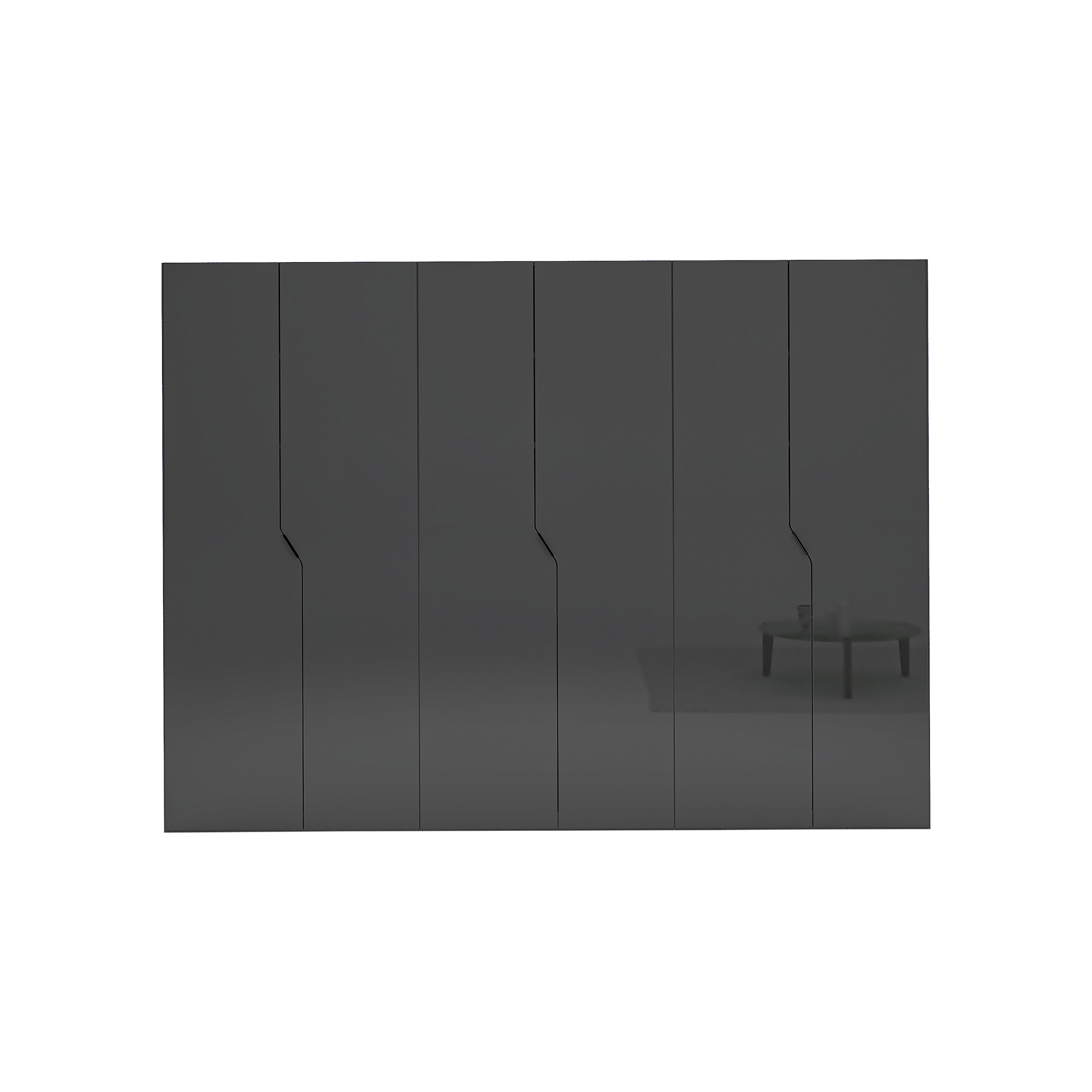 Inovationi Drehtürenschrank Amelie 6-türig Anthrazit 62*300*223 Inovationi Drehtürenschrank Amelie 6-türig Anthrazit 62*300*223