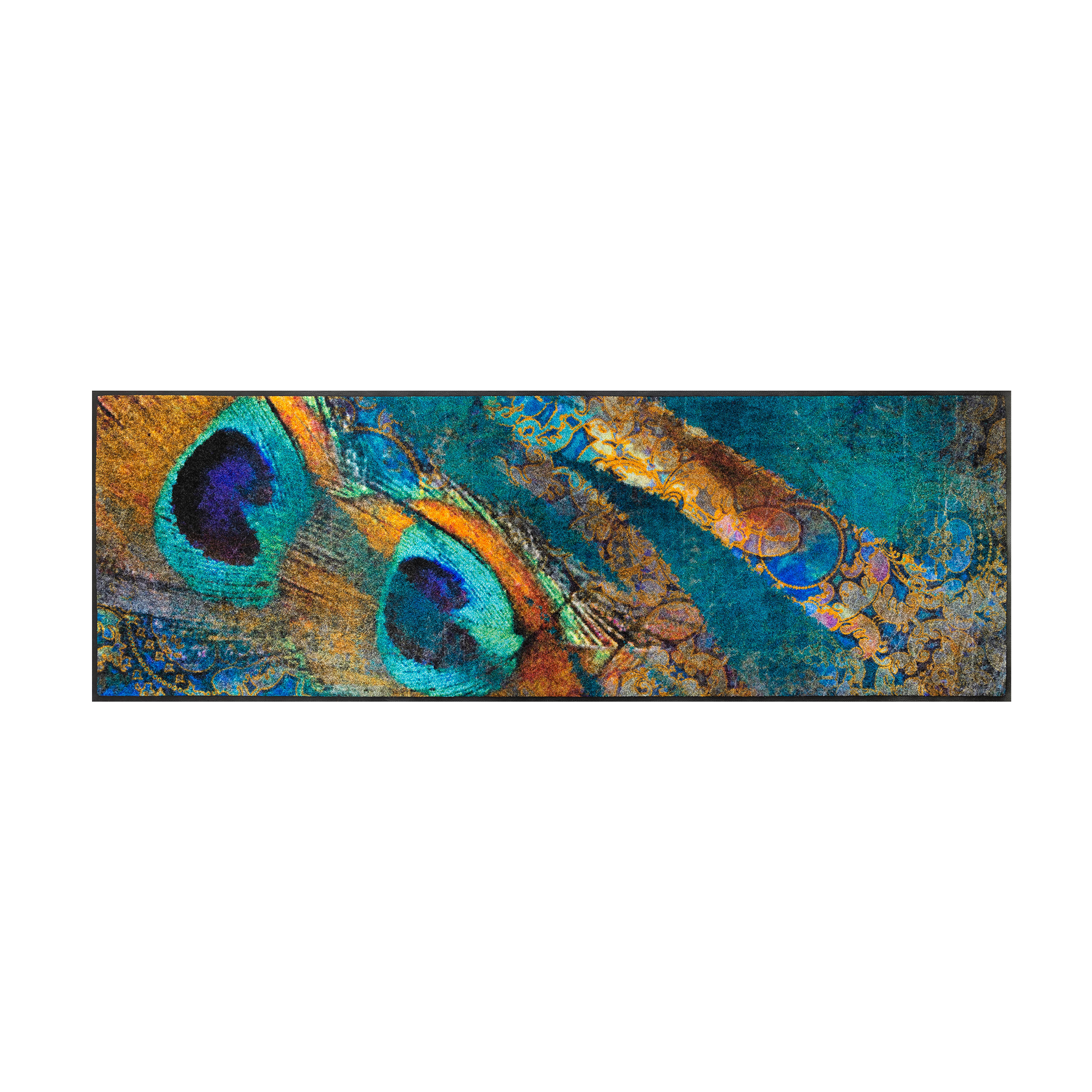 Fußmatte Exotic Pavo 60x180 Blau Bunt Fußmatte Exotic Pavo 60x180 Blau Bunt