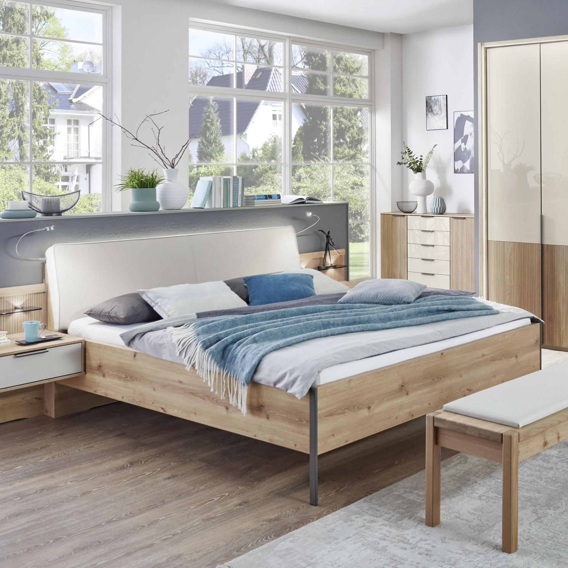 Collection H Bett Vivaldi 180x200 cm Eichefarben 214*189*97 Collection H Bett Vivaldi 180x200 cm Eichefarben 214*189*97