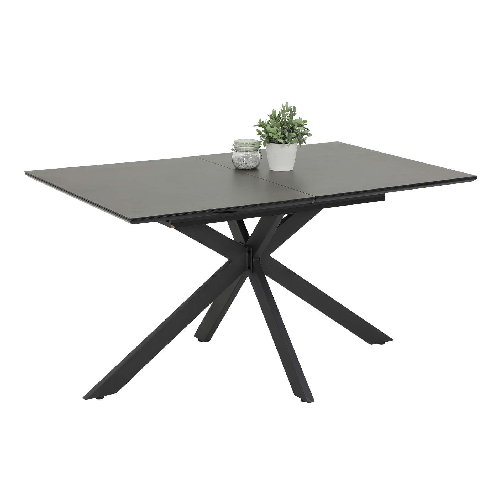 Esstisch mit Auszug Fillia Anthrazit 140*90*76