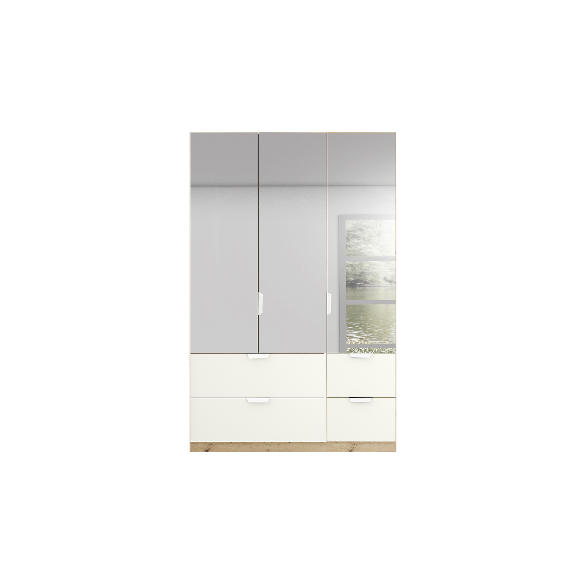 Drehtürenschrank ROMAN SPIN 3-türig Eichefarben 54*136*210 Drehtürenschrank ROMAN SPIN 3-türig Eichefarben 54*136*210