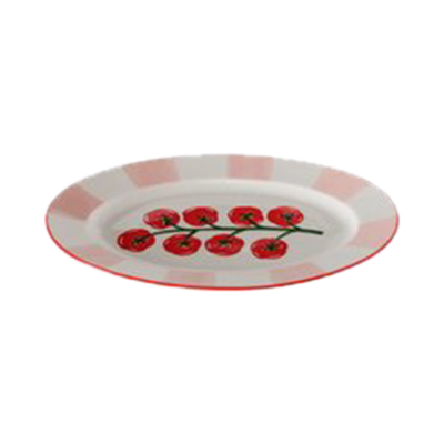 Serviertablett Tomate Rot-Weiß Serviertablett Tomate Rot-Weiß