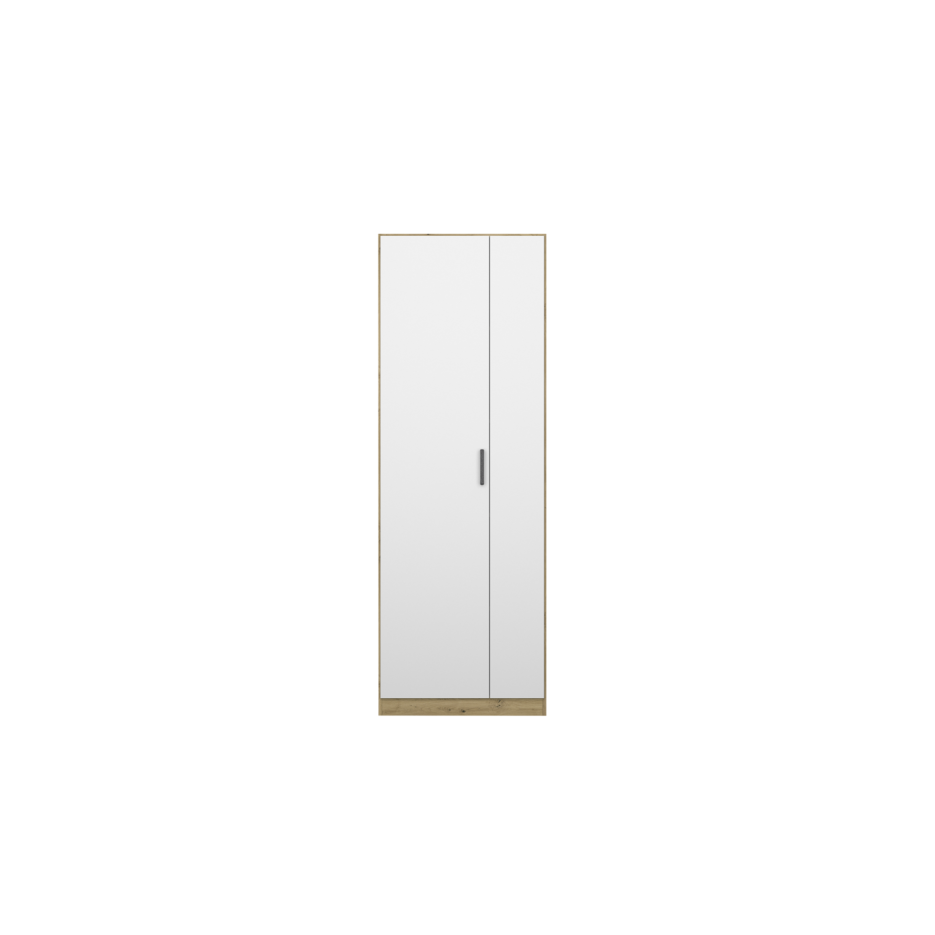 Drehtürenschrank Multiform 2-türig Weiß 41*69*210 Drehtürenschrank Multiform 2-türig Weiß 41*69*210