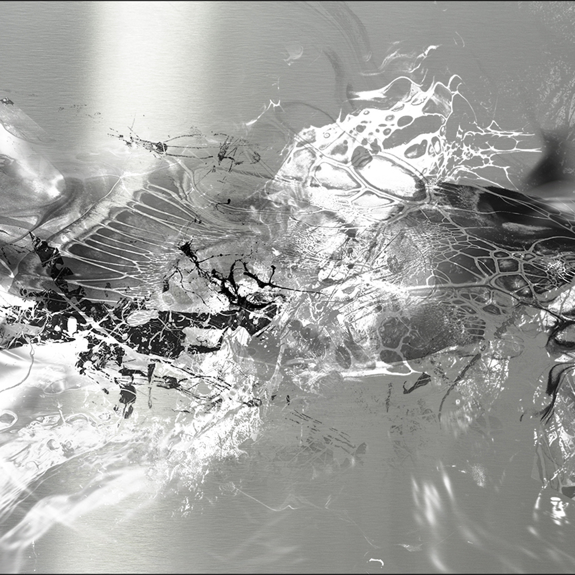 Alubild Abstract waves III Grau Alubild Abstract waves III Grau