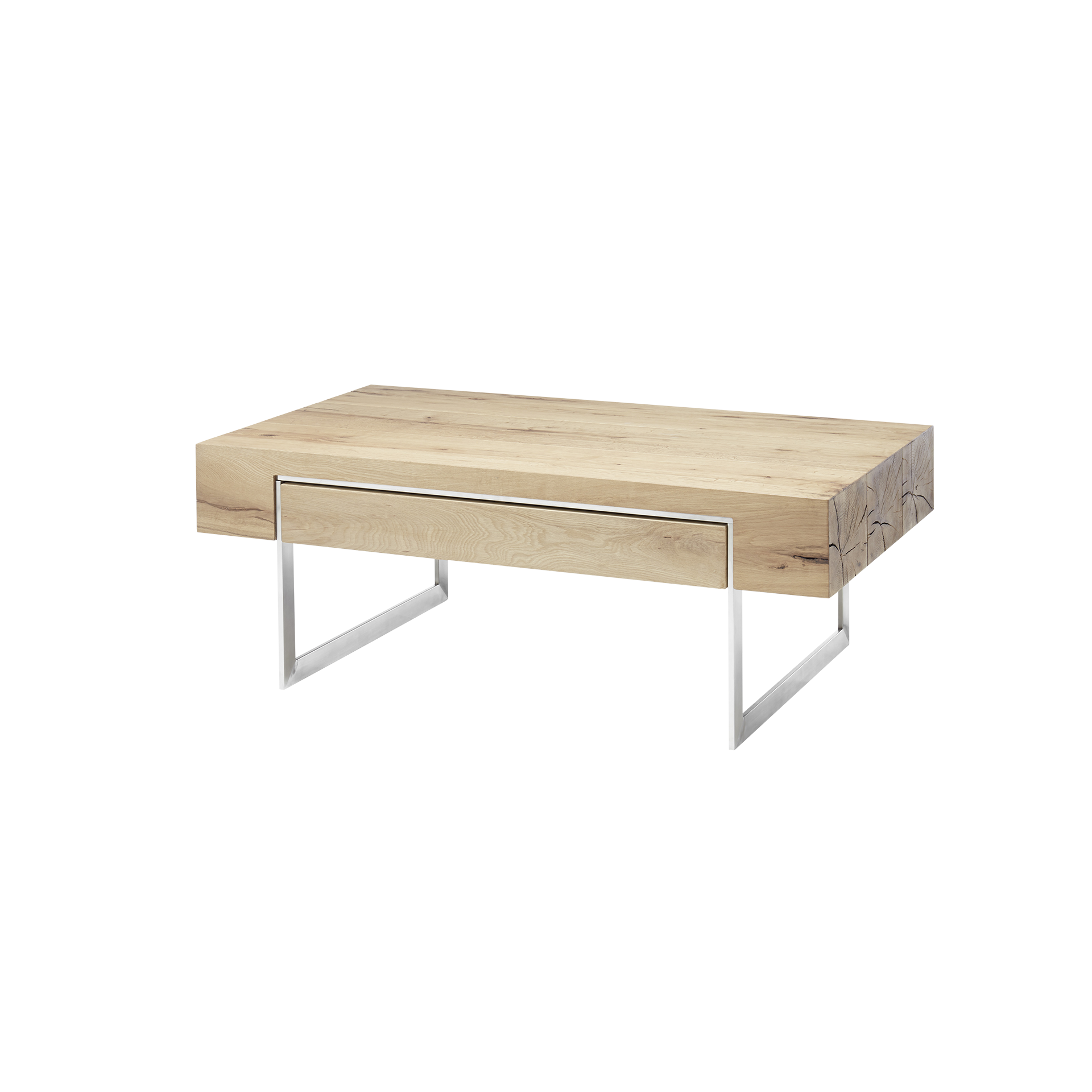 Couchtisch Birma Platte asteieche furniert geölt 110*40*60