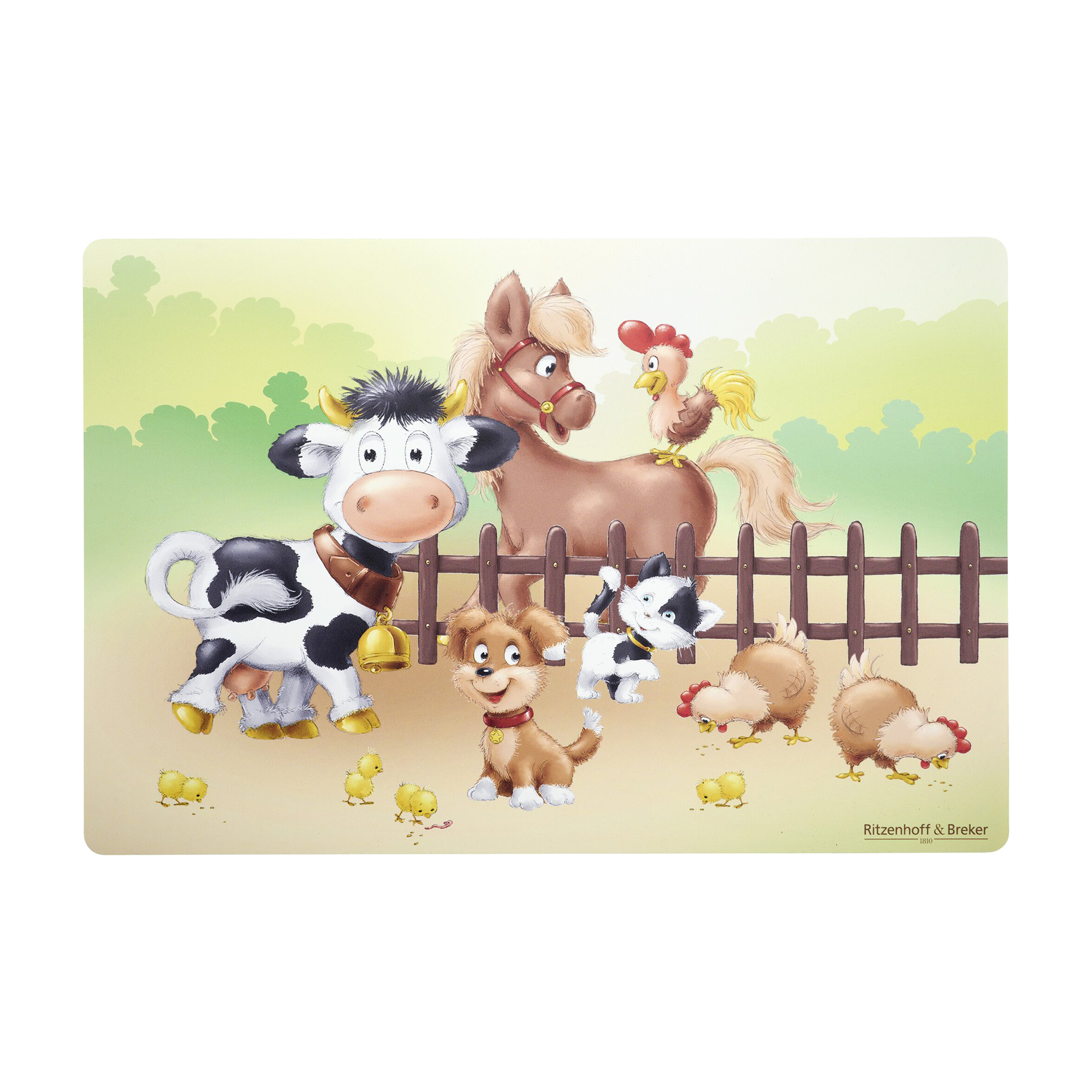Tischset Hoftiere Bunt