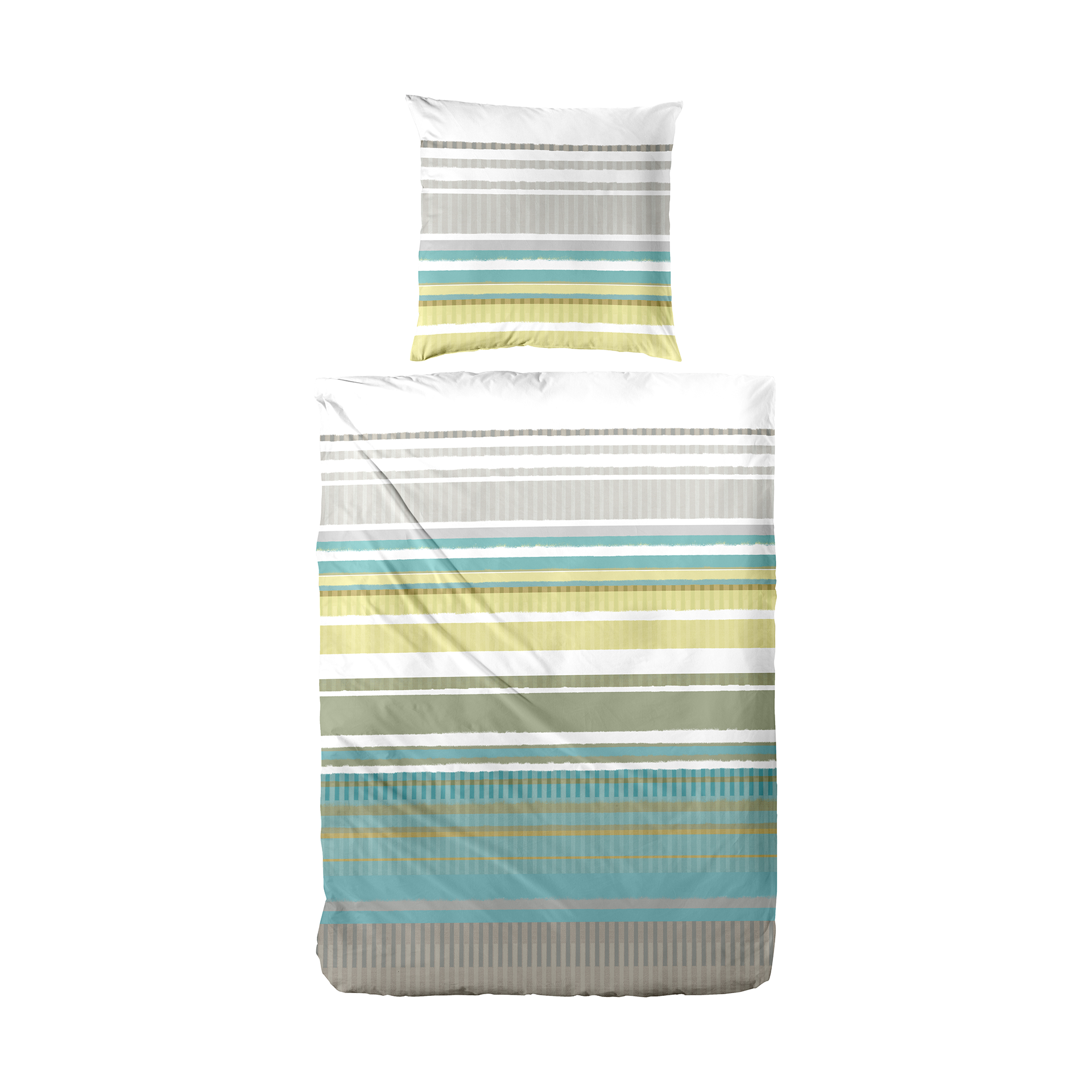 Perkal Bettwäsche Hofmeister Home Grün-Grau 135x200cm Perkal Bettwäsche Hofmeister Home Grün-Grau 135x200cm