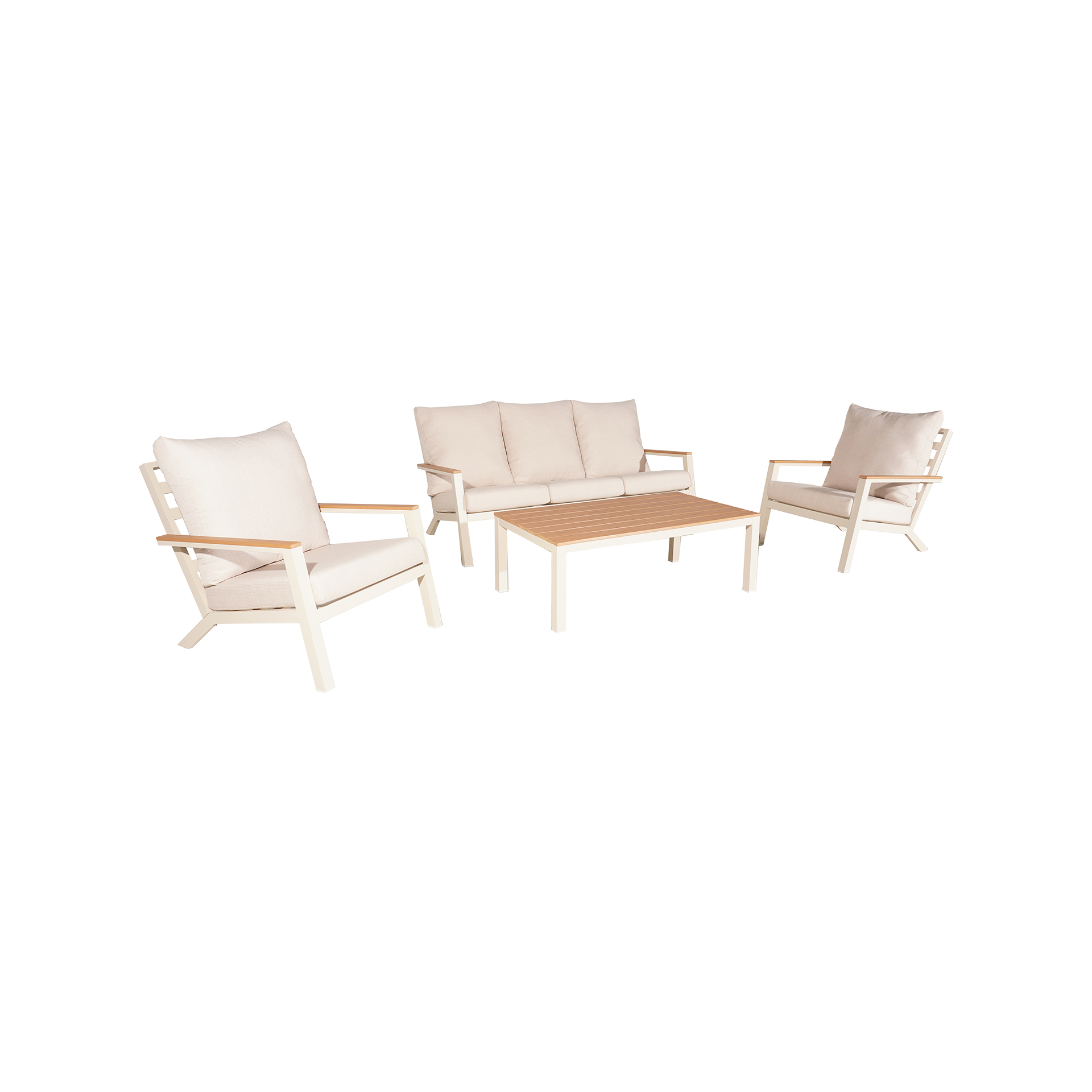 Hogarden Loungemöbel-Set Balu 4-teilig Beige Hogarden Loungemöbel-Set Balu 4-teilig Beige