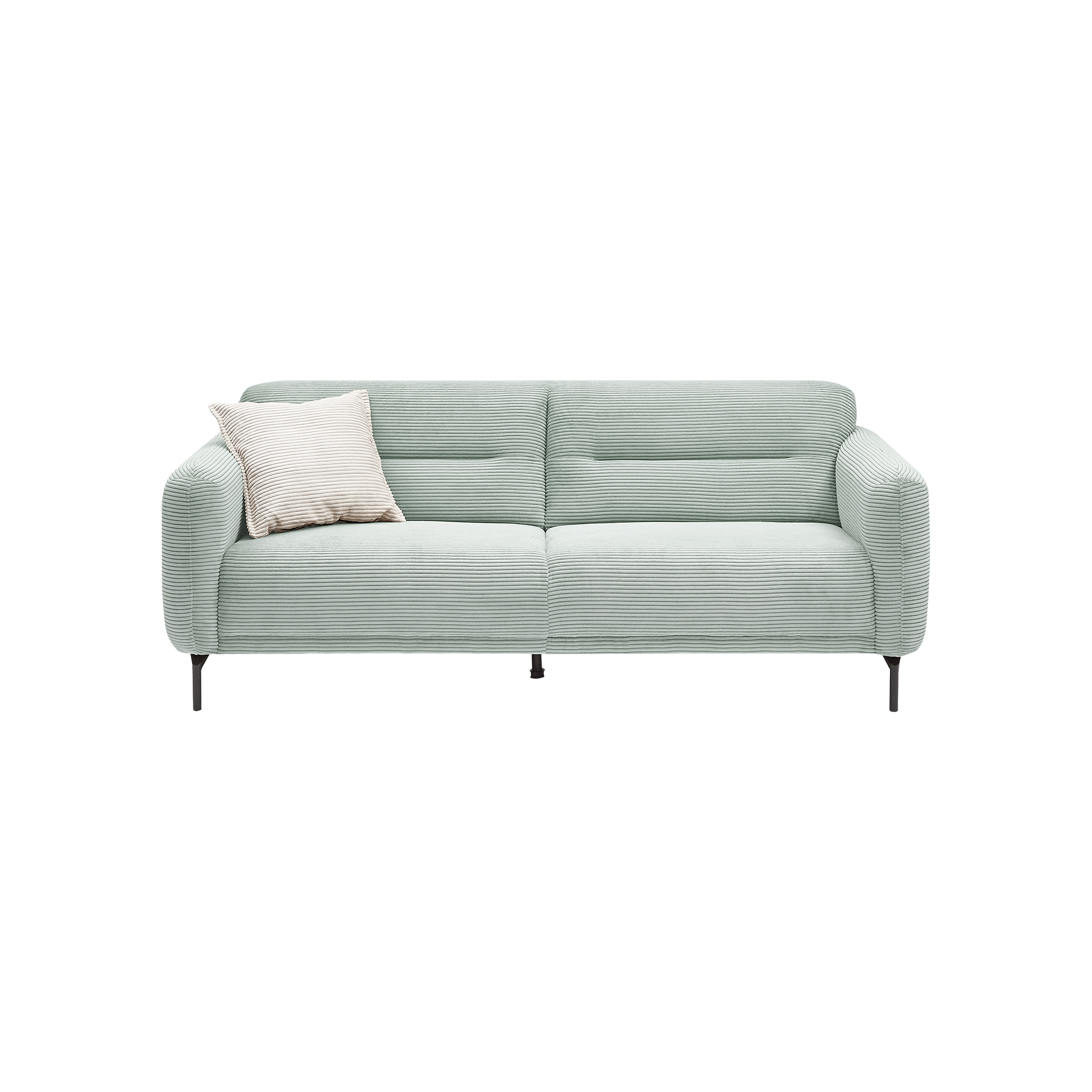 Sofa 3-Sitzer Noya Bezug Zoom Sage Mint Fuß Schwarz Sofa 3-Sitzer Noya Bezug Zoom Sage Mint Fuß Schwarz