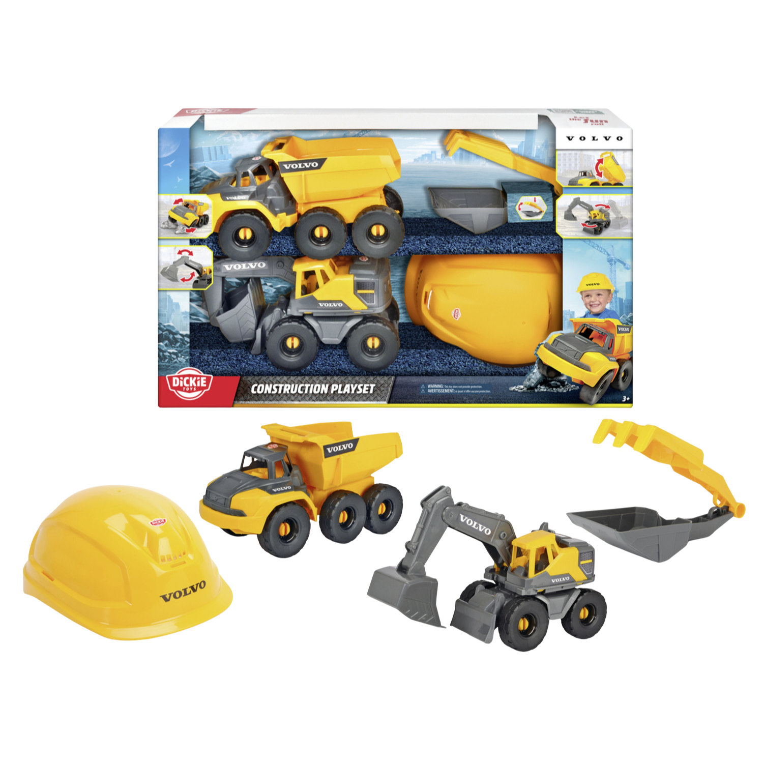 Sandspielzeug Volvo Construction Playset Gelb Grau