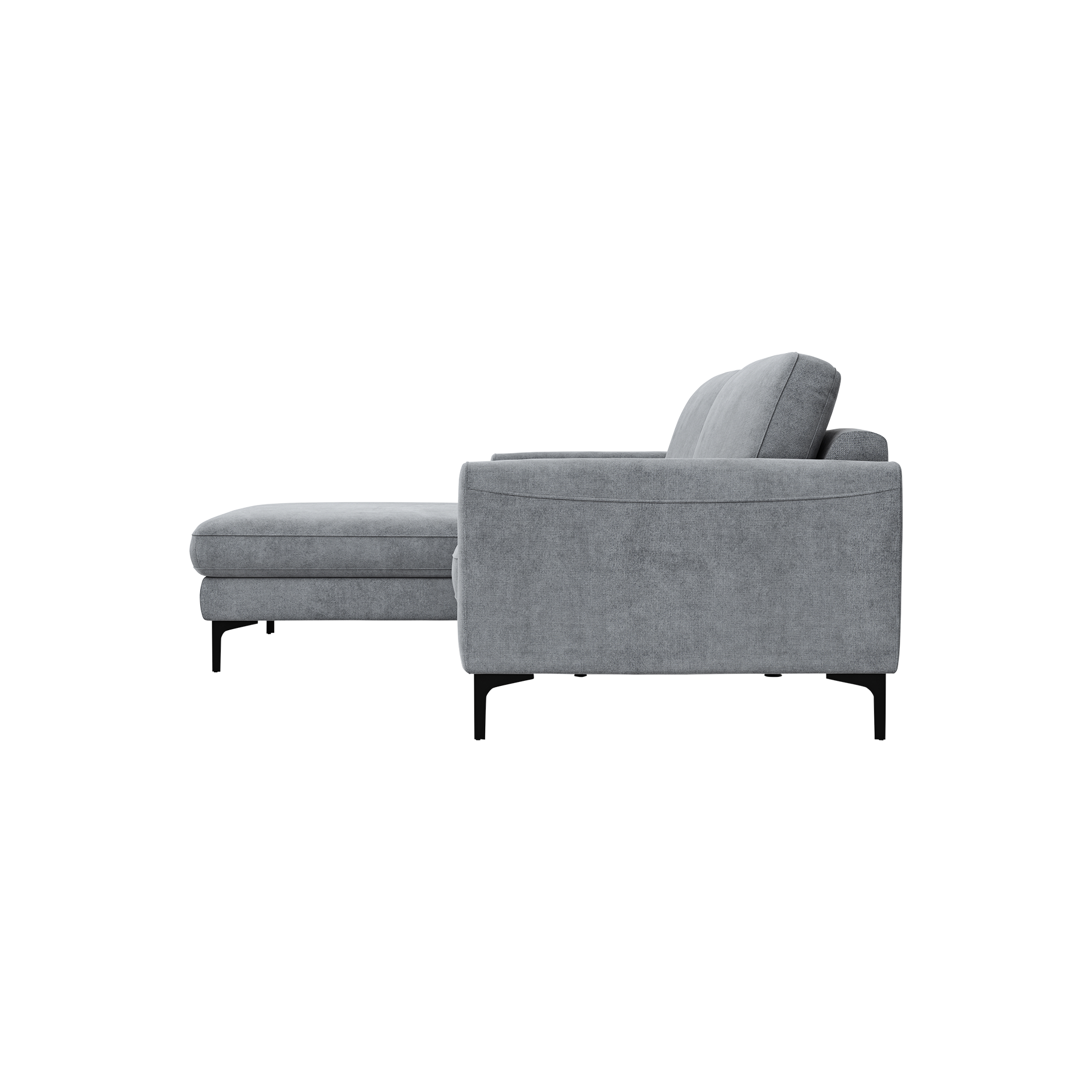 Global wohnen Ecksofa Oviedo Grau langer Schenkel links Global wohnen Ecksofa Oviedo Grau langer Schenkel links