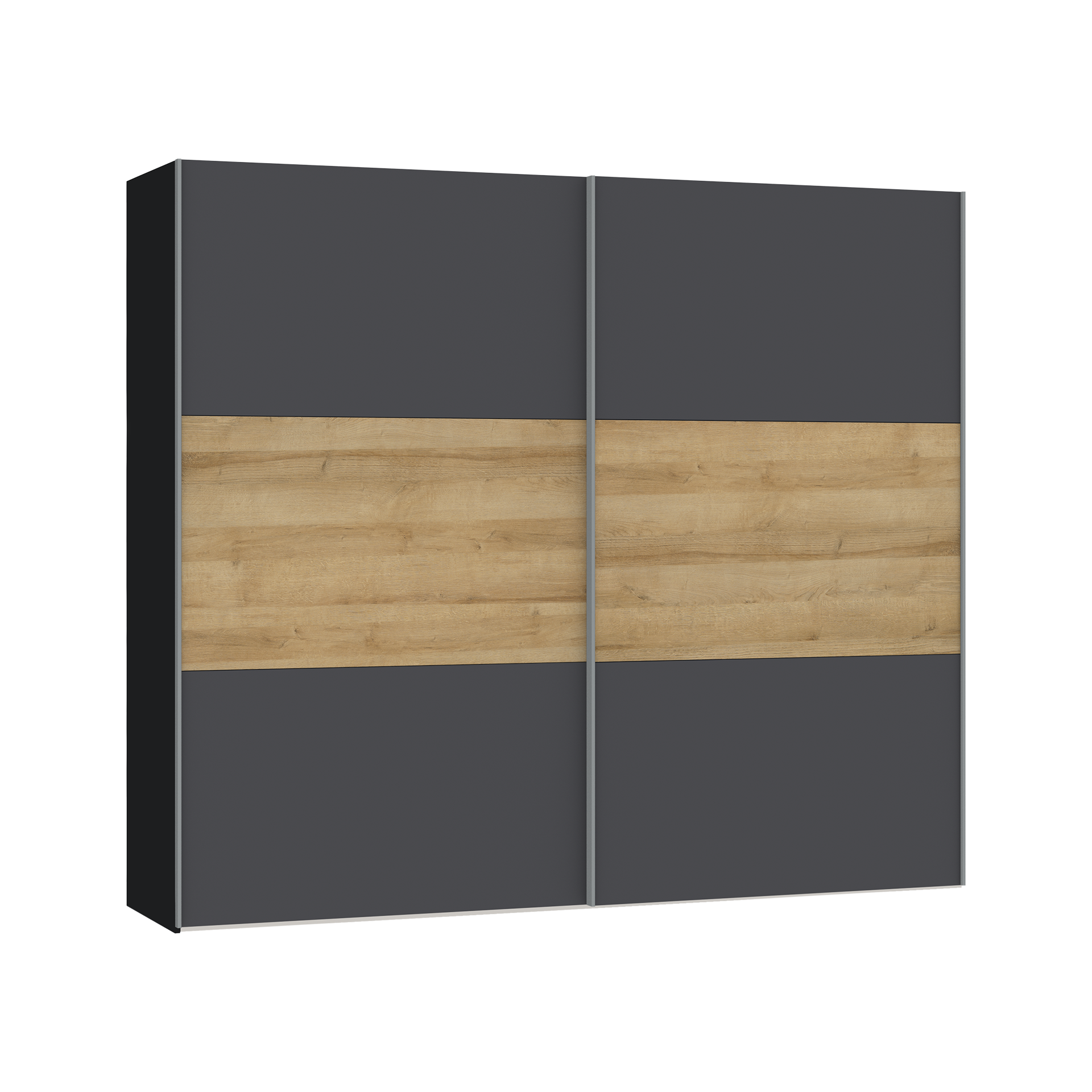 Schwebetürenschrank Loran Schwarz 59*253*220 Schwebetürenschrank Loran Schwarz 59*253*220