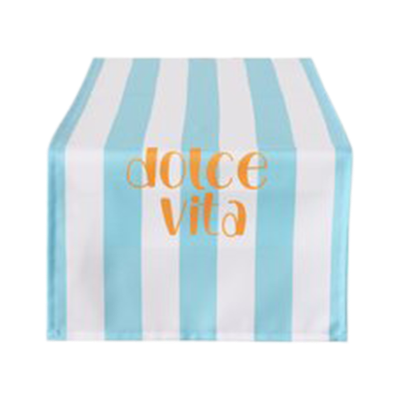 Tischläufer Dolce Vita Türkis-Weiß-Orange