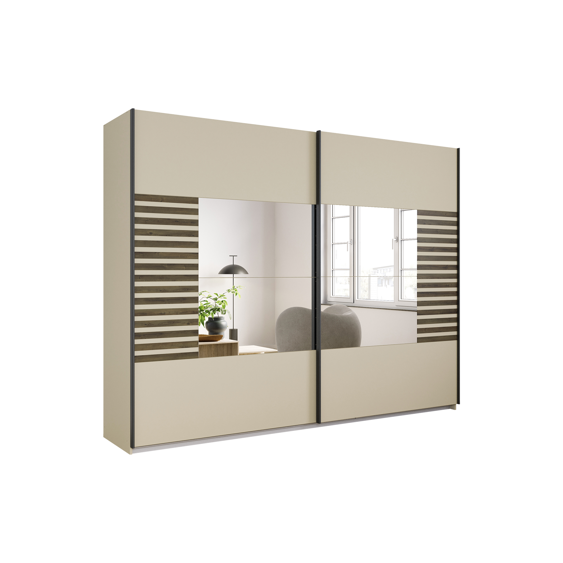 Schwebetürenschrank Barea Beige 62*271*210