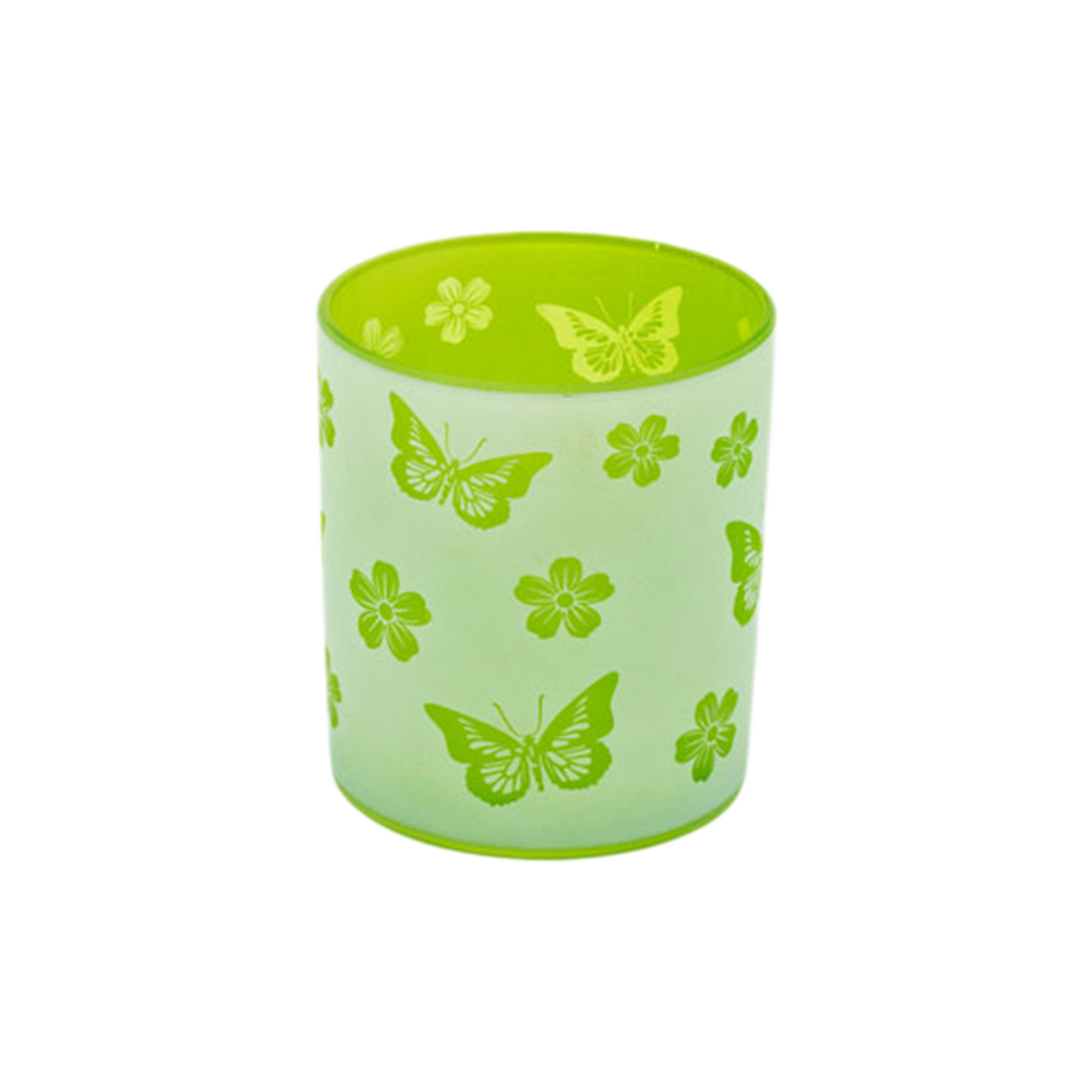 Teelichthalter Butterfly light green