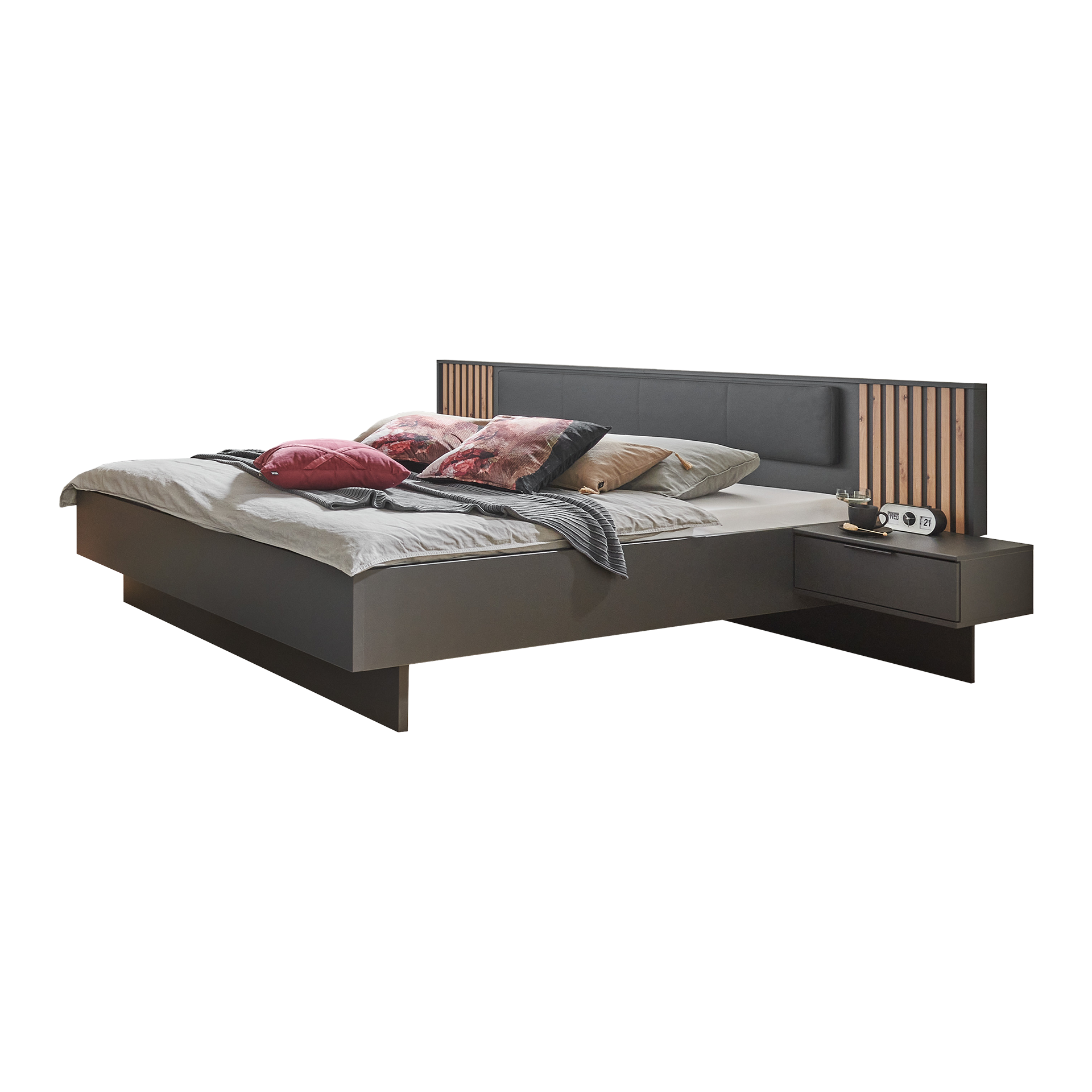 Bett Anden 180x200 cm Grau 210*301*104 Bett Anden 180x200 cm Grau 210*301*104