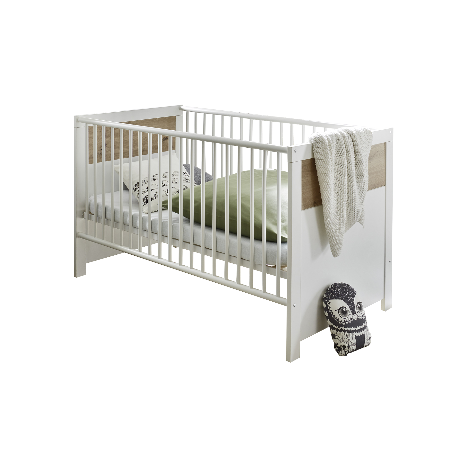 Zauberzwerg Babybett Foxi 70x140 cm Weiß Zauberzwerg Babybett Foxi 70x140 cm Weiß