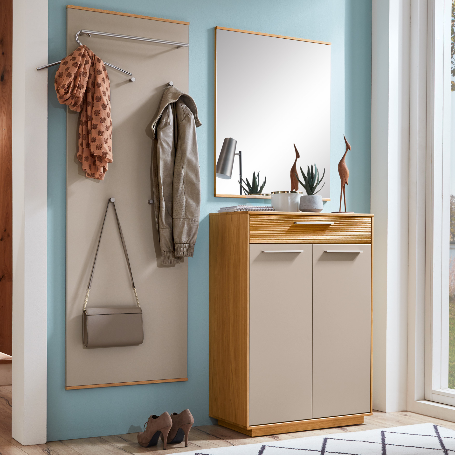 Collection H Garderoben-Set Lobo 3-teilig Grau