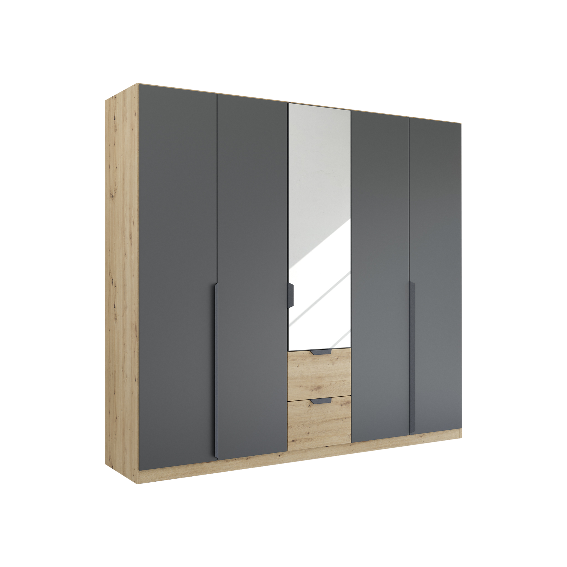 Drehtürenschrank Wildwest 5-türig Grau 54*226*210