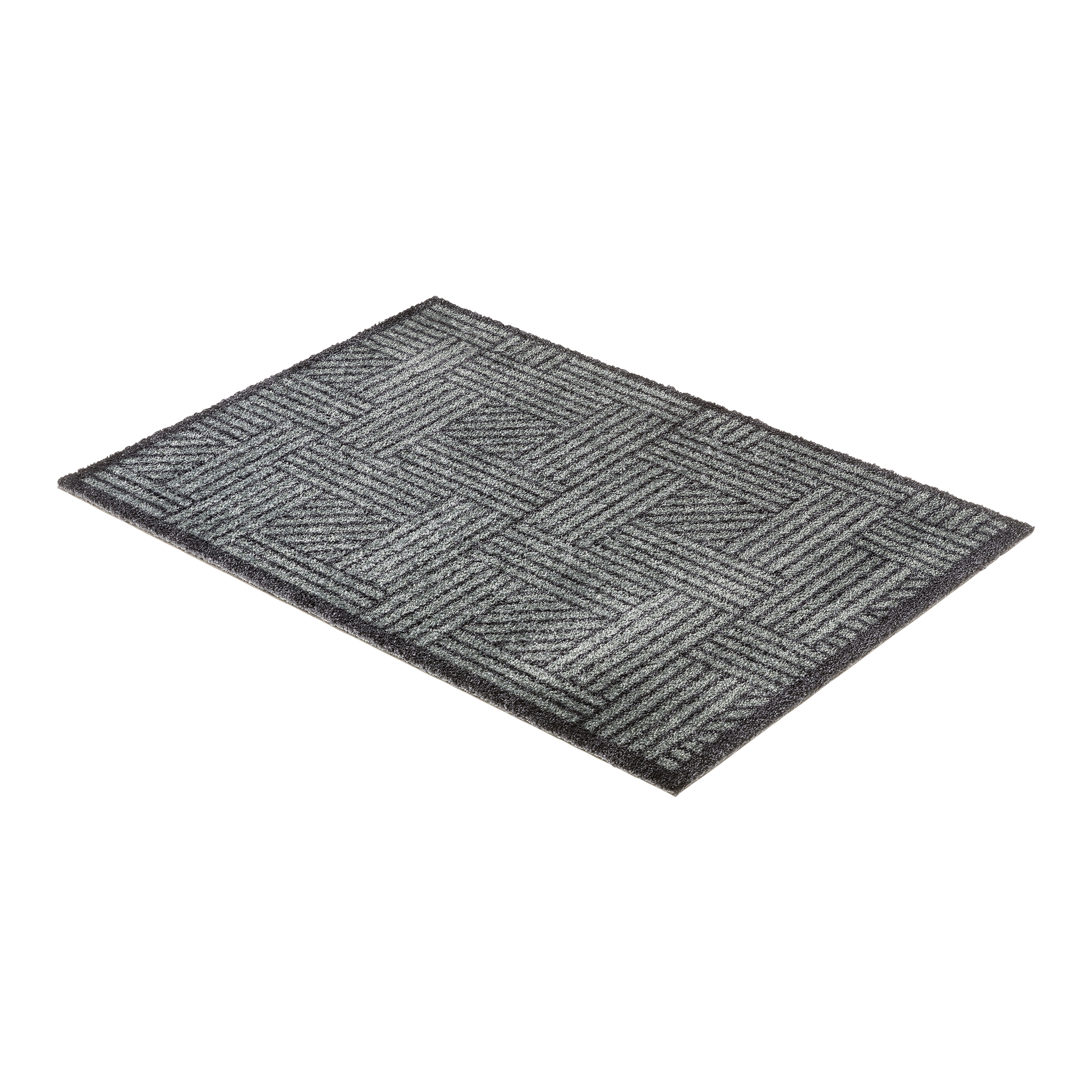 SCHÖNER WOHNEN-Kollektion Fußmatte Manhattan 67x100 Gitter Grau-Anthrazit SCHÖNER WOHNEN-Kollektion Fußmatte Manhattan 67x100 Gitter Grau-Anthrazit