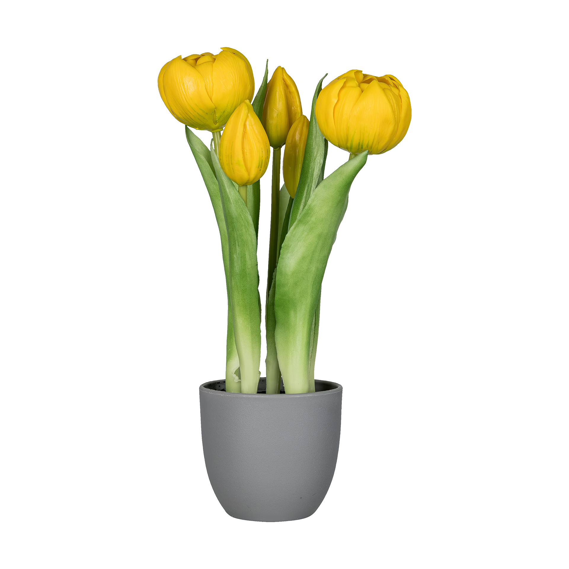 Kunstpflanze Tulpen Gelb-Grün-Grau Kunstpflanze Tulpen Gelb-Grün-Grau
