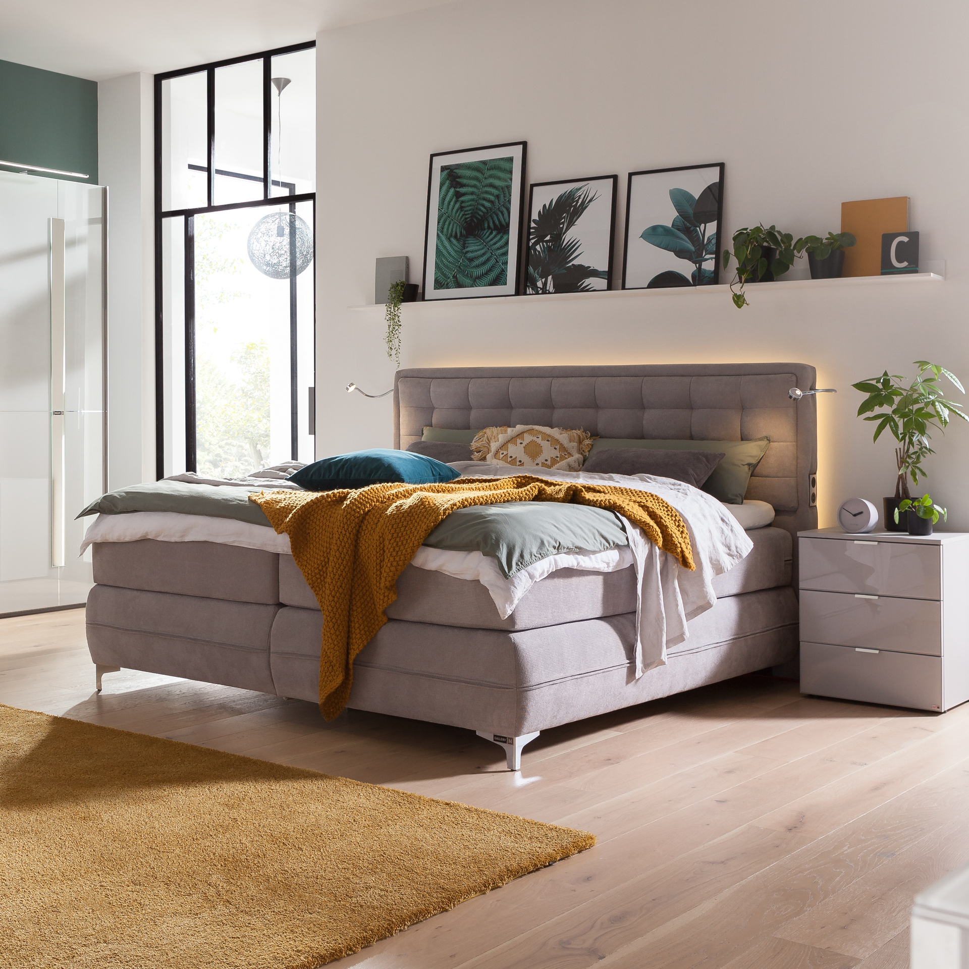 Musterring Boxspringbett Dubai Grau 180x200 cm Matratze H3 - fest, ab ca. 80 kg Musterring Boxspringbett Dubai Grau 180x200 cm Matratze H3 - fest, ab ca. 80 kg