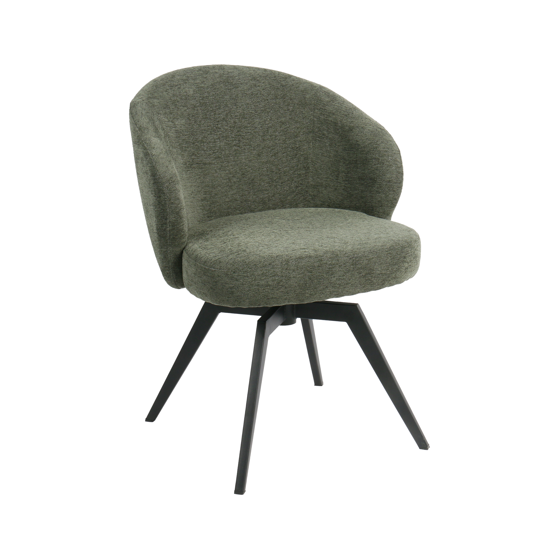 Armlehnstuhl Darlene Bezug Grün Gestell Schwarz matt Armlehnstuhl Darlene Bezug Grün Gestell Schwarz matt