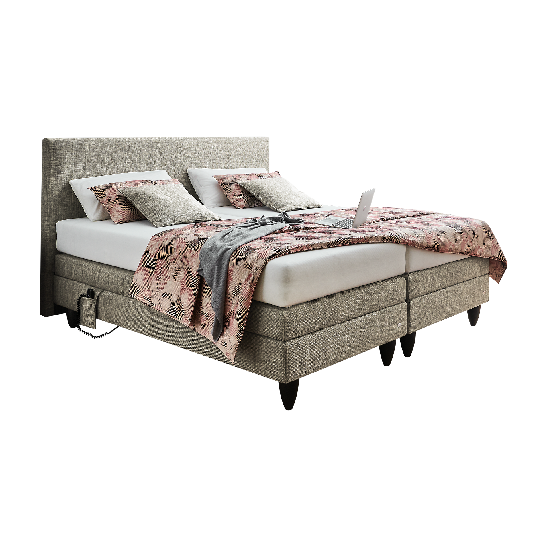 Ruf Boxspringbett Marlin motorisch verstellbar Beige 180x200 cm