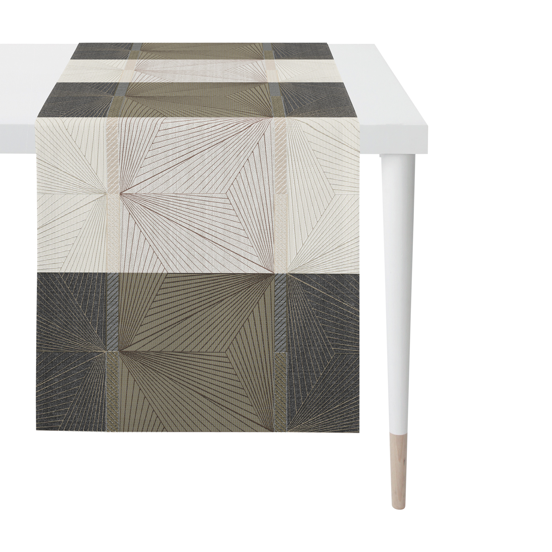 Tischläufer Tobia Beige Schwarz