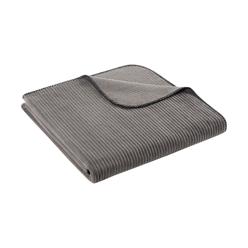 Biederlack Decke Feel Cord Anthrazit 150x200cm